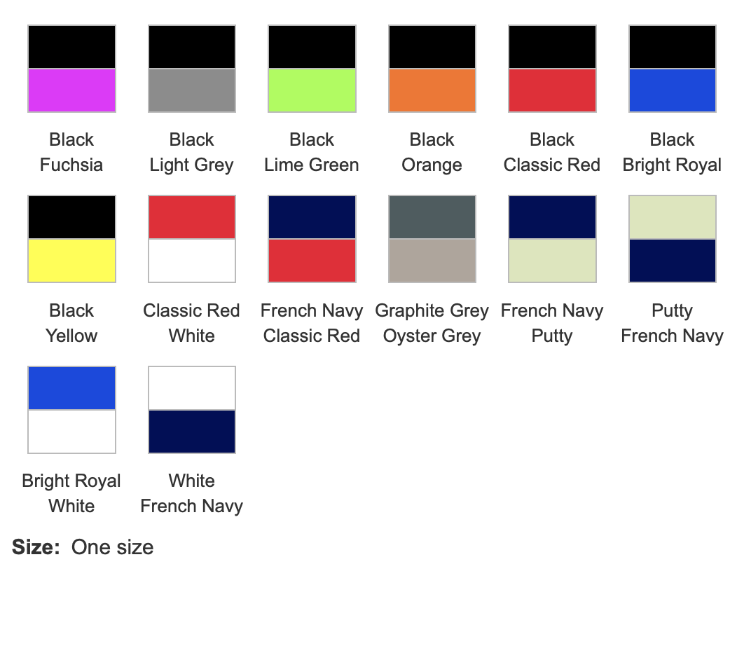 Baseball cap colours